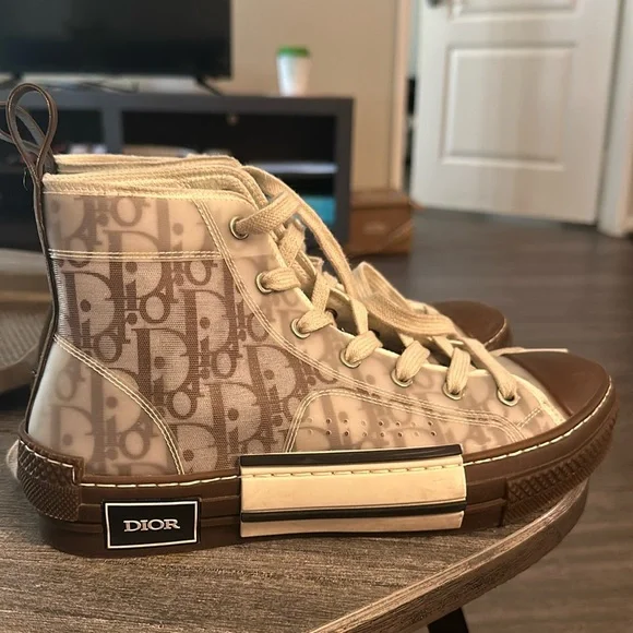 Dior Shoes Dior B23 High Top In Brown Size 39 Poshmark